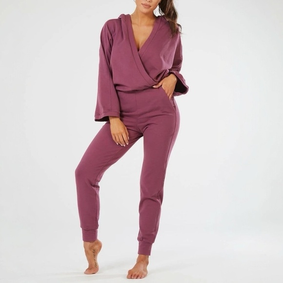 Nama Pants - Nama Enlighten Onesie Size XS Purple Cotton Hooded Loungewear Jumpsuit